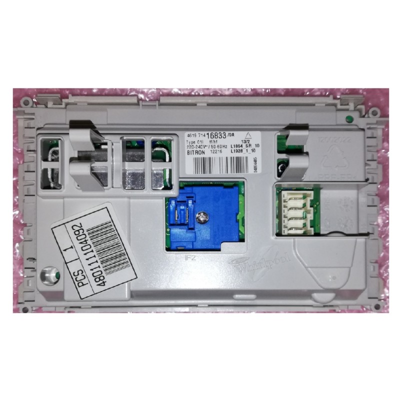 Whirlpool - 480111104092 Platine Puissance Domino Programmée Lave-linge