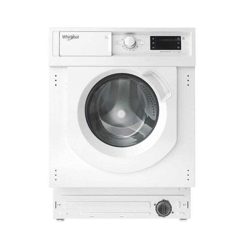 WHIRLPOOL BI WMWG 71483E EU N LAVATRICE INCASSO, Caricamento frontale, 7 kg, 12 programmi, Profondità 54,5 cm, Giri 1400 rpm, BIANCO, livello rumorosità centrifuga 72 dB(A), Classe D