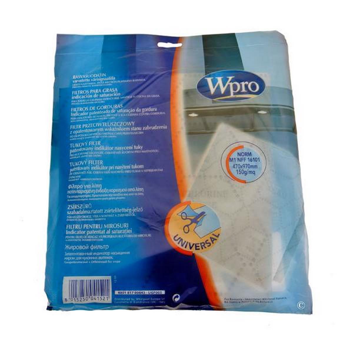 Whirlpool - Filtro Antigrasso Con Indicatore Di Saturazione (al Pezzo) Originale - Accessori E Prodotti - Wpro - 510833662734824696
