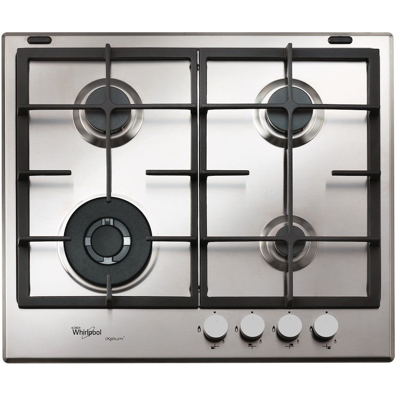 WHIRLPOOL GMR 6422/IXL PIANO COTTURA GAS, 4 zone di cottura, dimensioni: L 59 cm, P 51 piano in Acciaio inossidabile, Inox