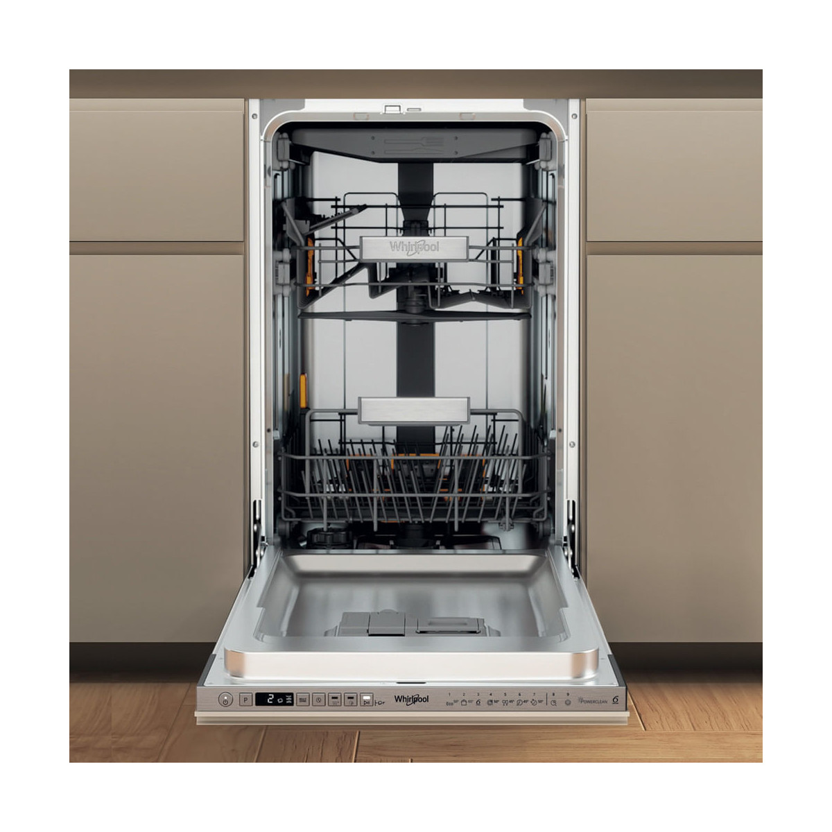 Whirlpool Lavastoviglie 45 Cm, Classe B, 10 Coperti, Terzo Cesto Fisso. Posizionamento Dell'apparecchio: A Scomparsa Totale, Dimensione: Compatta (45 Cm), Colore Pannello Di Control... - Wh6ib10bs7la0 Whirlpool Lavastoviglie 45 Cm, Classe B, 10 Coperti, Terzo Cesto Fisso. Posizionamento Dell'apparecchio: A Scomparsa Totale, Dimensione: Compatta (45 Cm), Colore Pannello Di Control... - Wh6ib10bs7la0