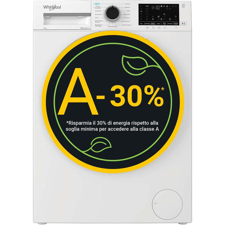 Whirlpool - Lavatrice Wam 09wb It 10kg Classe A-bianco