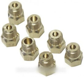 Whirlpool - Set Di 6 Iniettori Di Gas Naturale (g20-g25) Senza Ciuccio Per Bauknecht 481931039346 Hob