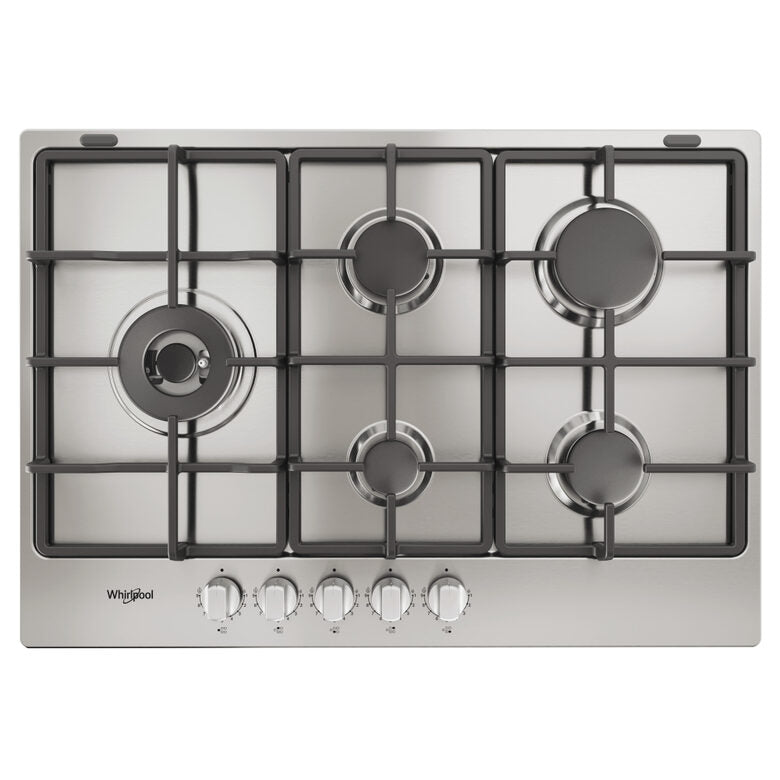 WHIRLPOOL TGML 761 IX R PIANO COTTURA, 5 zone di cottura, dimensioni: L 73 cm, P 51 piano in Acciaio inossidabile, Inox