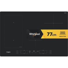 WHIRLPOOL WL B2977 NE PIANO COTTURA A INDUZIONE, 4 zone di cottura, dimensioni: L 77 cm, P 51 piano in Vetroceramica, Nero