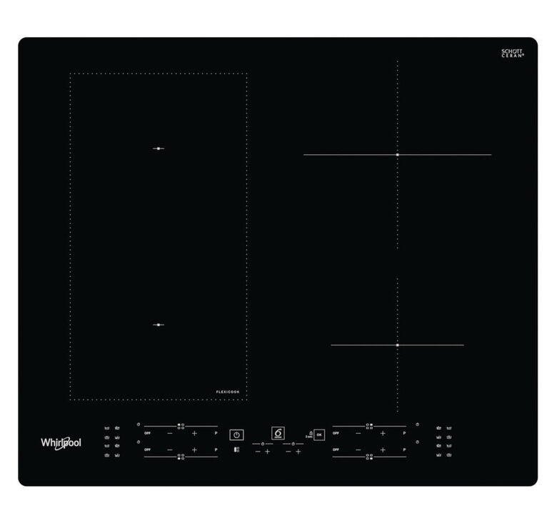 WHIRLPOOL WL B8160 NE PIANO COTTURA A INDUZIONE, 4 zone di cottura, dimensioni: L 59 cm, P 51 piano in Vetroceramica, Nero