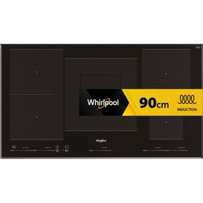 WHIRLPOOL WT 1090 BA PIANO COTTURA A INDUZIONE, 5 zone di cottura, dimensioni: L 90 cm, P 51 piano in Vetroceramica, Nero
