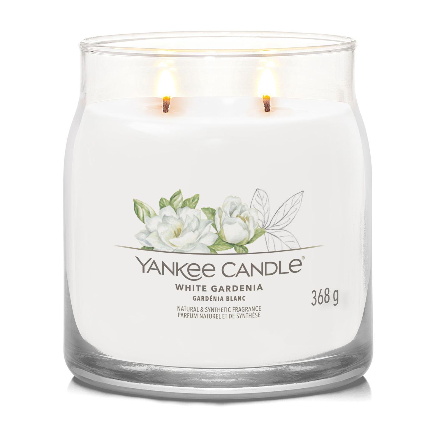 White Gardenia, candela in giara media Yankee Candle