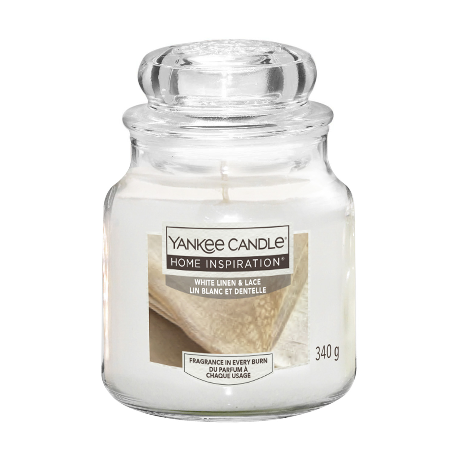 White Linen Lace, candela in giara media Yankee Candle White Linen Lace, candela in giara media Yankee Candle