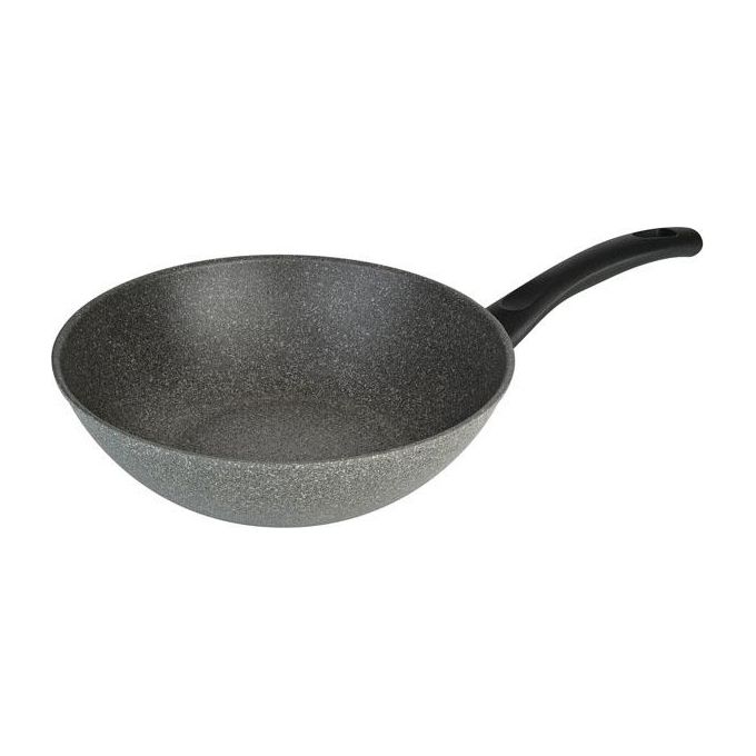 Wok Alluminio antiaderente 1 manico (28cm) CORTINA Grigio pietra 1008689