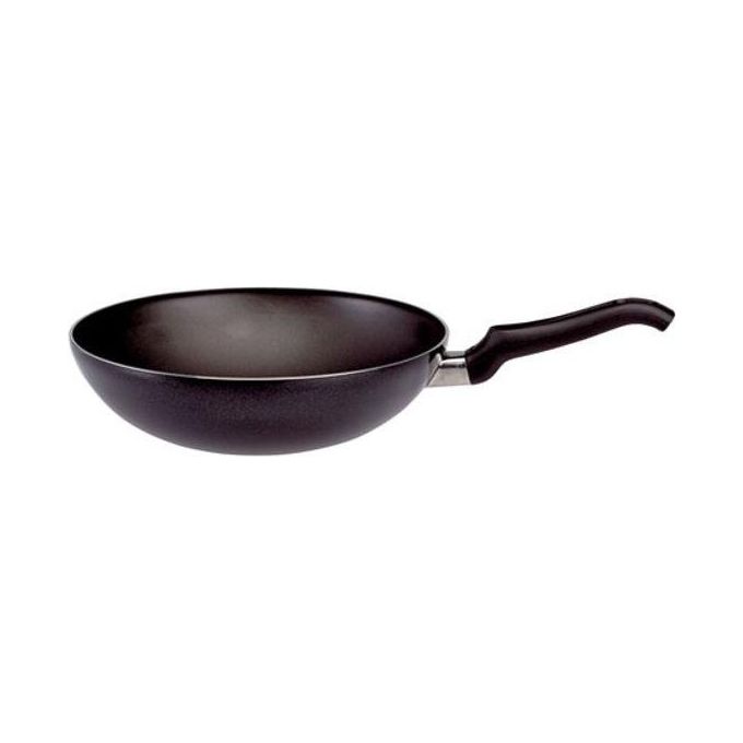 Wok Alluminio antiaderente 1 manico (28cm) FIRENZE Nero 1000781