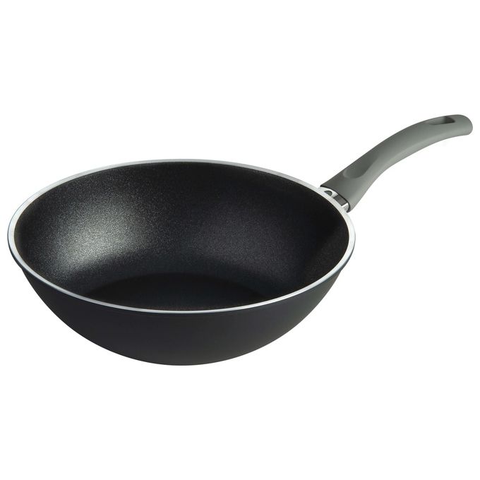Wok Alluminio antiaderente 1 manico (28cm) LAZISE Nero 1008454