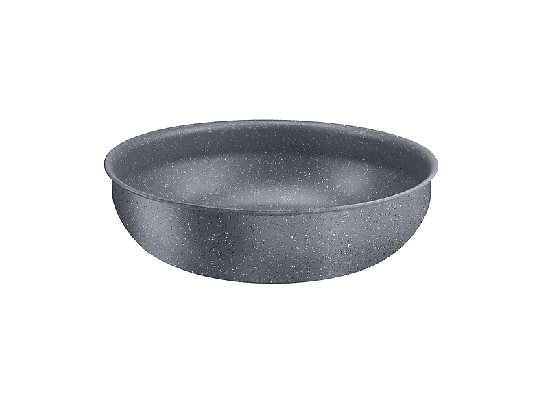 Wok compatibile con Induzione e Gas LAGOSTINA Ingenio Mineralis Ø 28 cm, Alluminio, Rivestimento Antiaderente, Grigio scuro