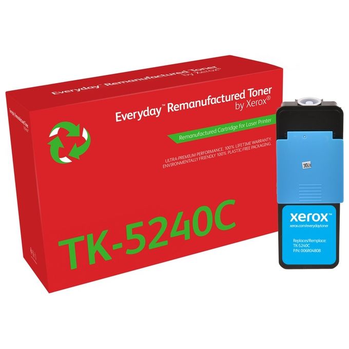 Xerox 006R04808 Toner Rigenerato Everyday Ciano Compatibile con Kyocera TK-5240C Resa 3000 Pagine colore Ciano