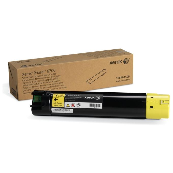Xerox 106R01509 Cartuccia Toner Giallo ad Alta Capacita' 12000 pagine per Phaser 6700 6700DN 6700DT 6700DX colore Giallo
