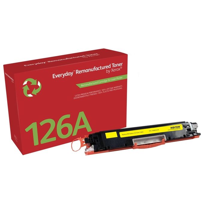 Xerox 106R02259 Everyday Toner Rigenerato Compatibile HP 126A CE312A Resa 1000-1100 Pagine Tecnologia Laser colore Giallo Xerox 106R02259 Everyday Toner Rigenerato Compatibile HP 126A CE312A Resa 1000-1100 Pagine Tecnologia Laser colore Giallo