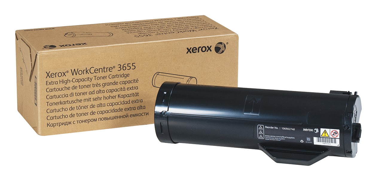 Xerox Cartuccia toner Nero da 25.900 pagine per WorkCentre 3655 / 3655i (106R02740) Xerox Cartuccia toner Nero da 25.900 pagine per WorkCentre 3655 / 3655i (106R02740)