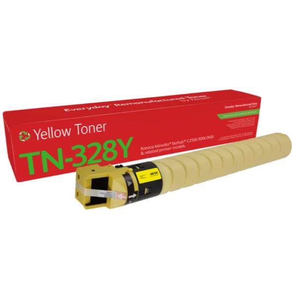 Xerox Everyday Remanufactured Toner Replaces Konica Minolta TN-328Y Yellow (AAV8250) 006R04934 Xerox Everyday Remanufactured Toner Replaces Konica Minolta TN-328Y Yellow (AAV8250) 006R04934