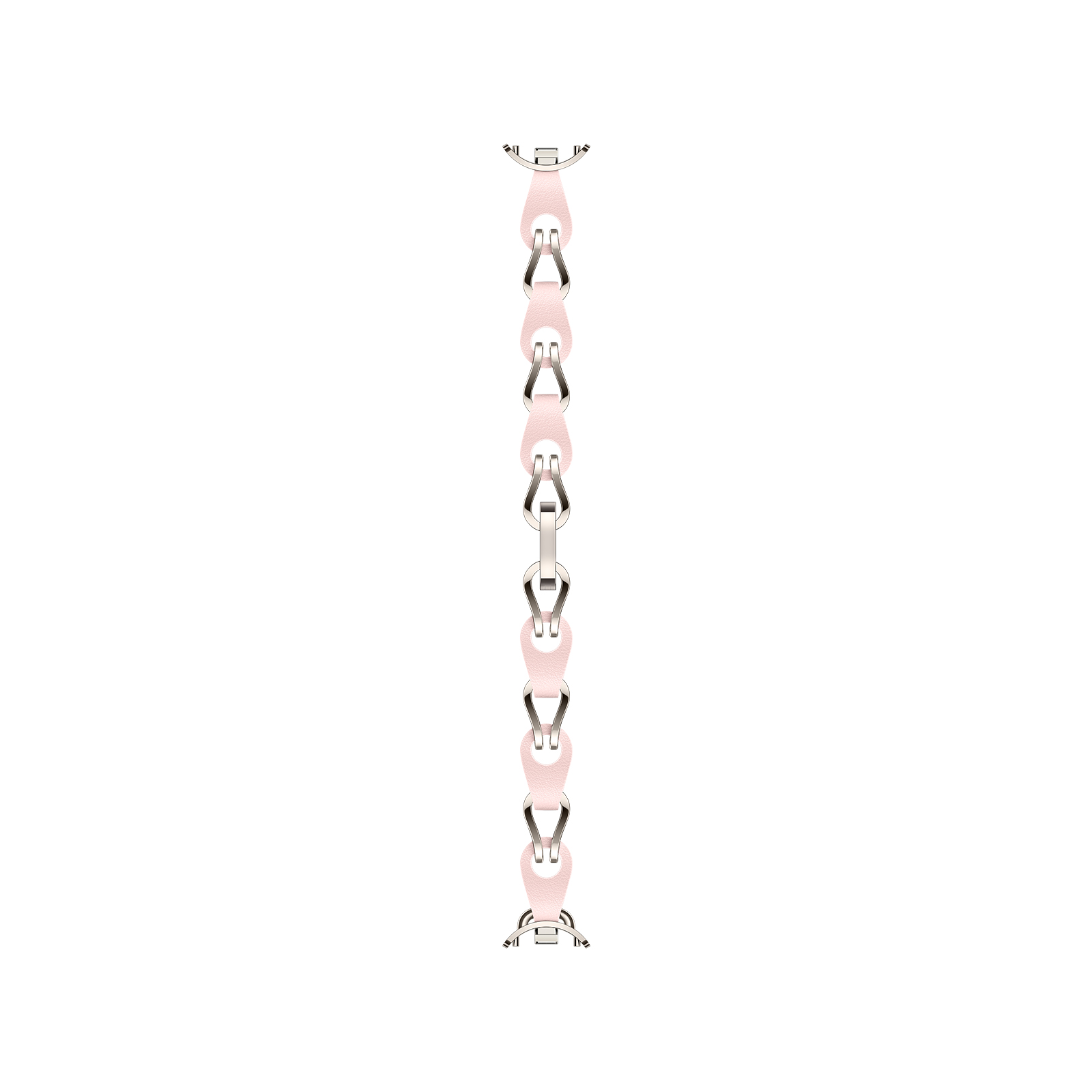 Xiaomi Band 8/9/10 Cuban Chain Strap Silver Pink