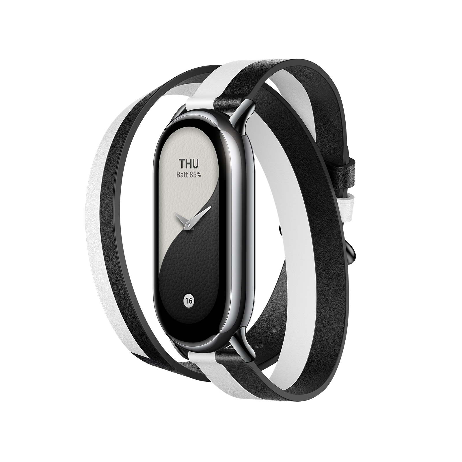 Xiaomi Smart Band 8/9/10 Double Wrap Strap Black and White