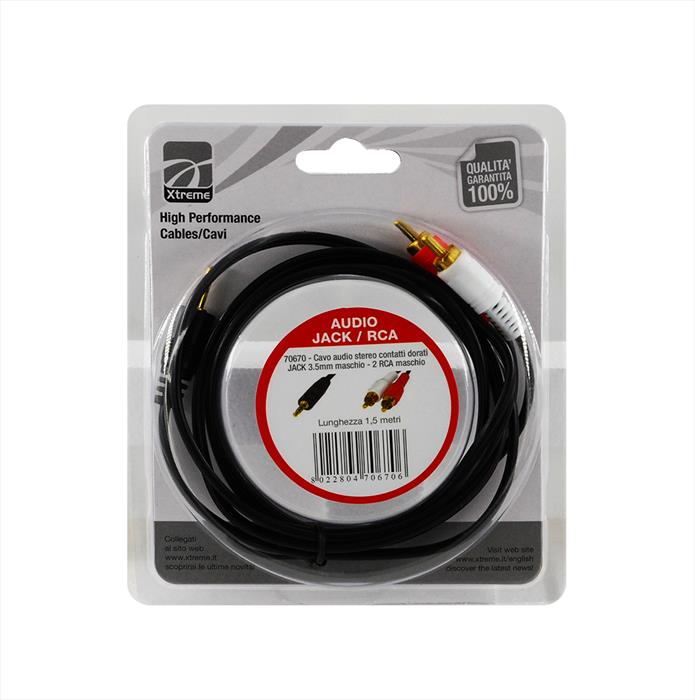 Xtreme - Cavo Audio Jack 3.5 M Stereo-nero