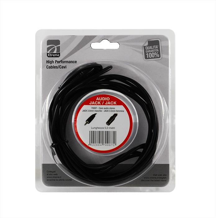 Xtreme - Cavo Audio Jack 3.5 Stereo-nero
