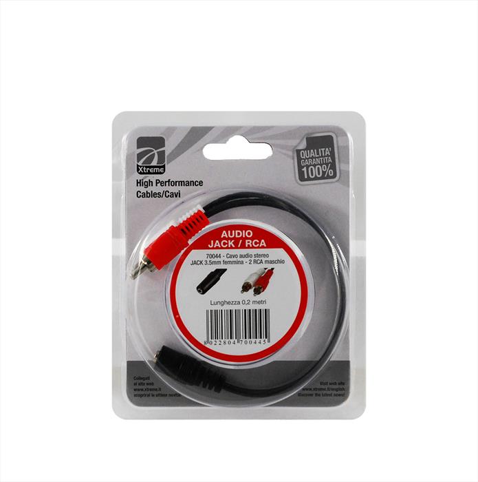 Xtreme - Cavo Audio Jack 3.5 Stereo-nero