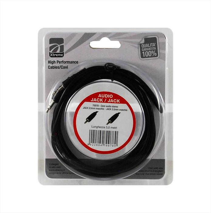 Xtreme - Cavo Audio Jack 3.5 Stereo-nero