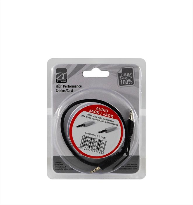 Xtreme - Cavo Audio Jack 3.5st M-nero
