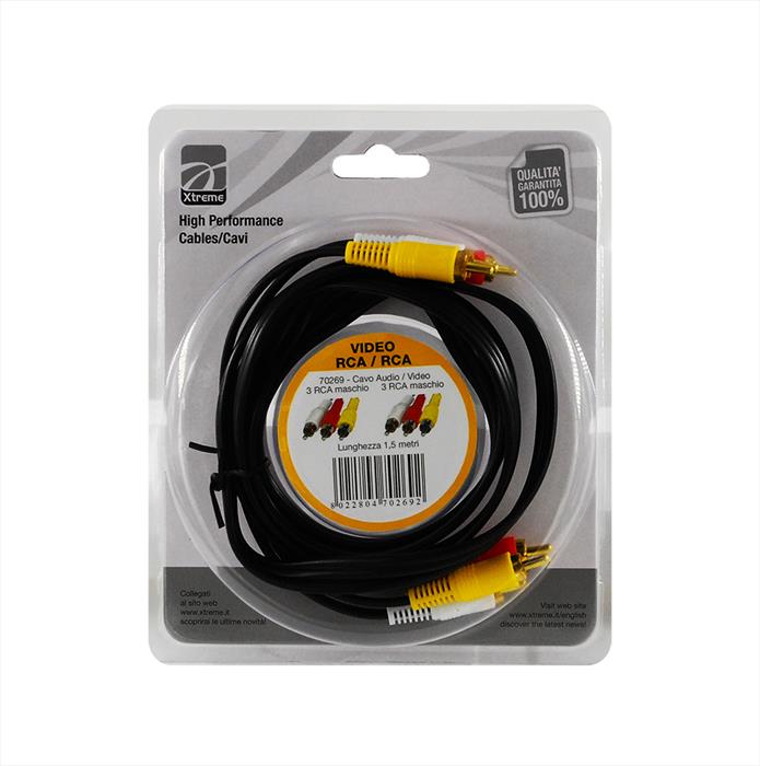 Xtreme - Cavo Audio-video 3 Rca-nero