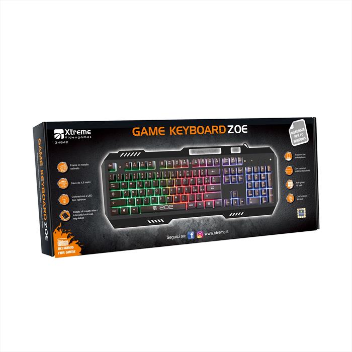 Xtreme - Game Keyboard Zoe-nero