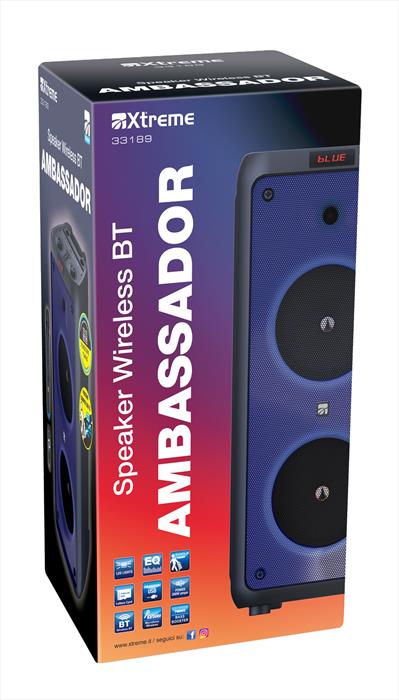 Xtreme - Speaker Wireless Bt Ambassador-nero