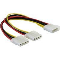 Y-Cable Power > 2x 4pin Molex 0,11 m, Cavo