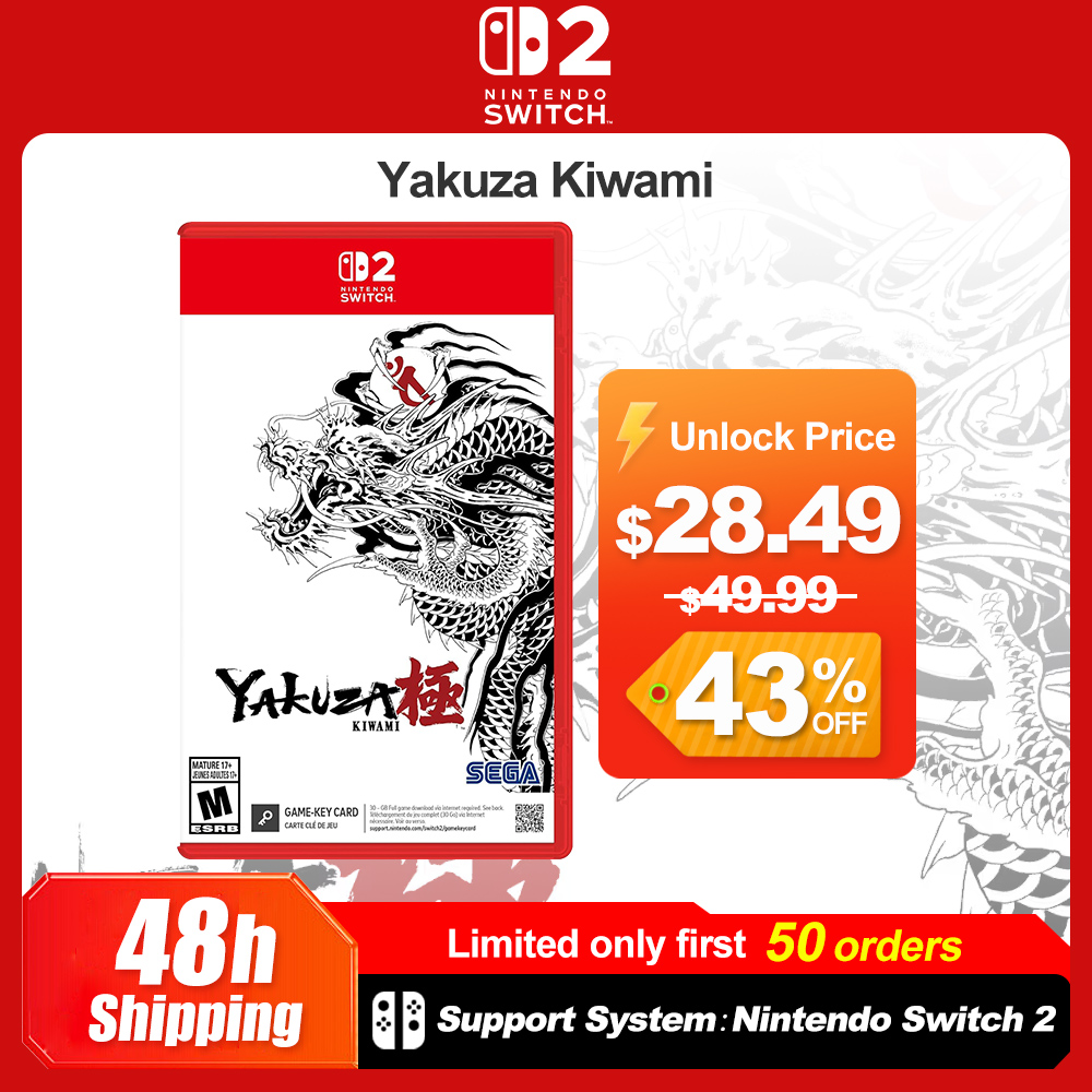 Yakuza Kiwami per Nintendo Switch, Giochi su Scheda Fisica per Console NS2, Offerte 100% Nuove e Originali, Gioco di Genere Action