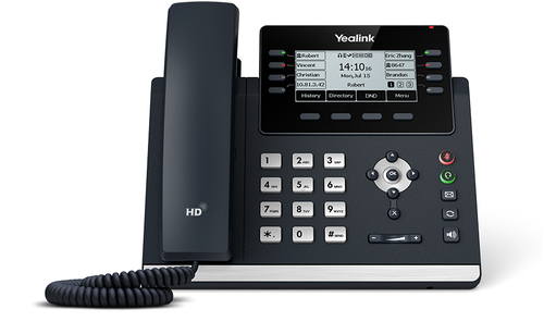 Yealink Telefono Voip 2xlan Gigabit, Display Monocromatico, 1xrj9, 16 Linee Sip SIP-T43u