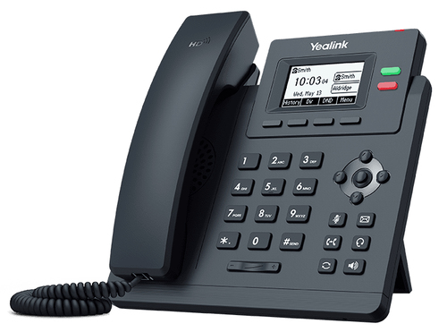 Yealink Telefono Voip 2xlan Gigabit Poe, Voce Hd, Display Monocromatico, 1xrj9, 2 Linee Sip SIP-T31g