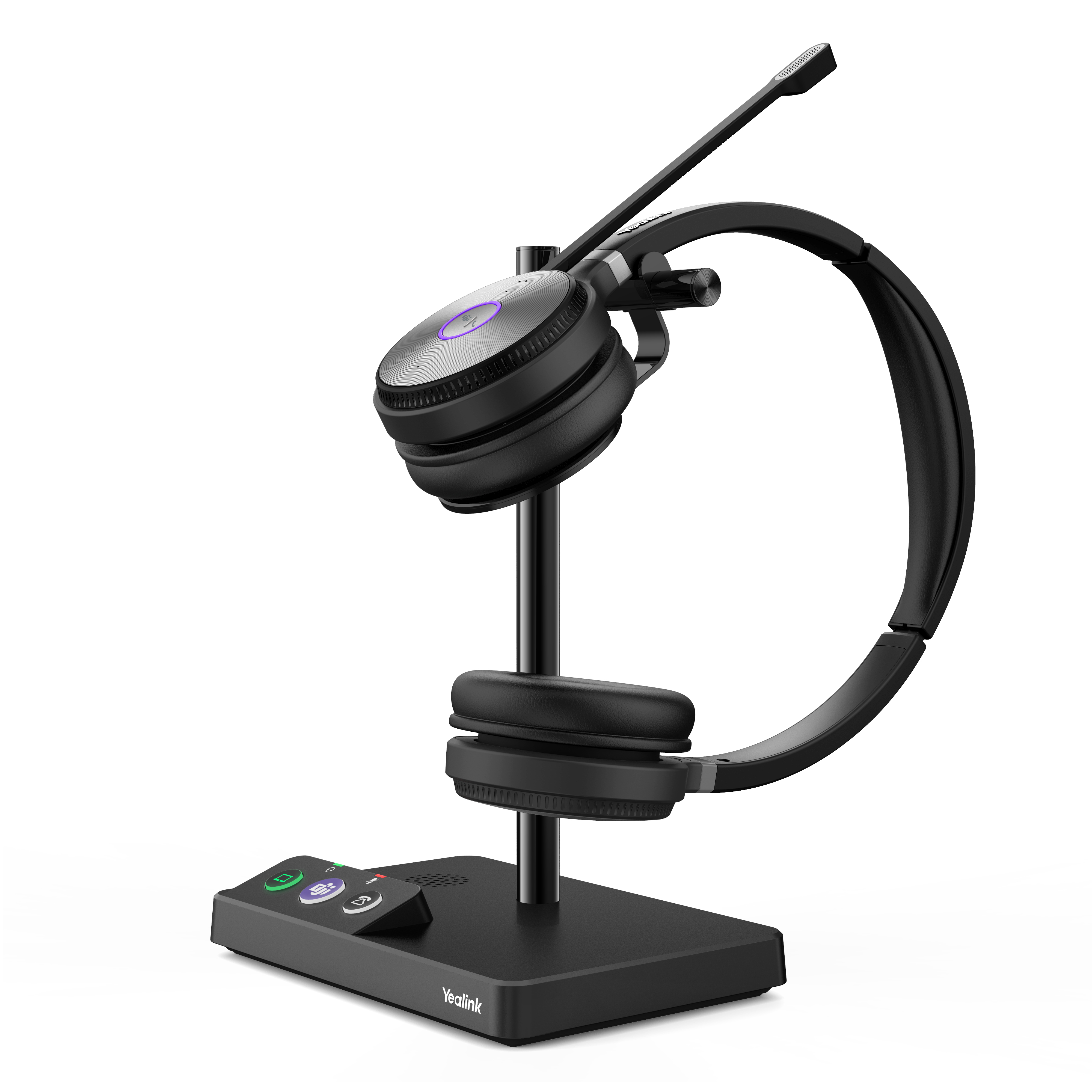 Yealink WH62 Dual Teams Auricolare Wireless A Padiglione Ufficio Micro-USB Base di ricarica Nero