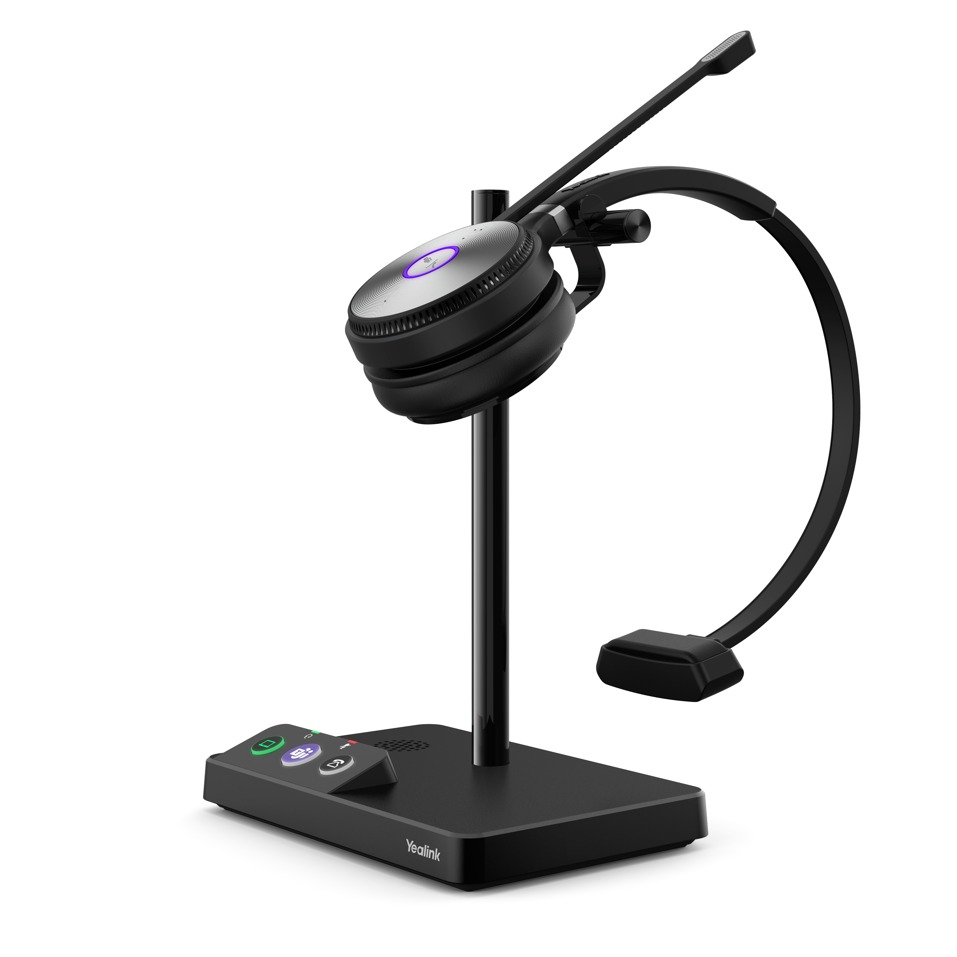Yealink WH62 Mono Teams Auricolare Wireless A Padiglione Ufficio Micro-USB Base di ricarica Nero