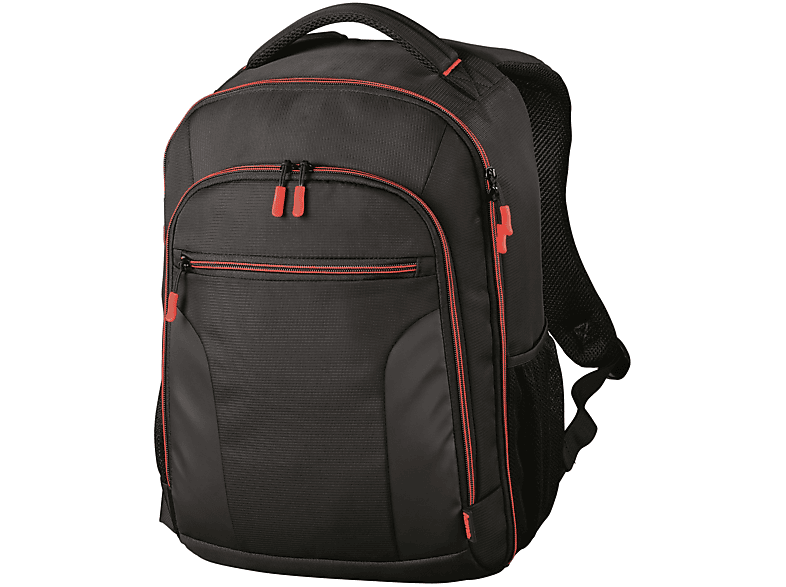Zaino per fotocamera HAMA MIAMI 190 Nero/Rosso, dimensioni interne (LxPxA) 27x12x34 cm