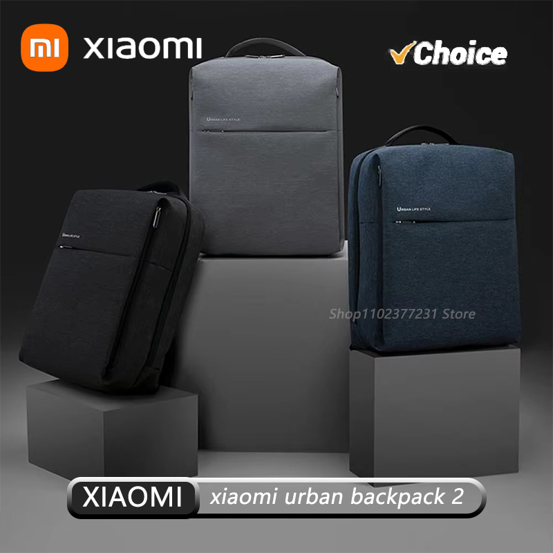 Zaino Xiaomi Mi Minimalist Urban Life Style in poliestere per la scuola, viaggi d'affari, borsa da uomo di grande capacità