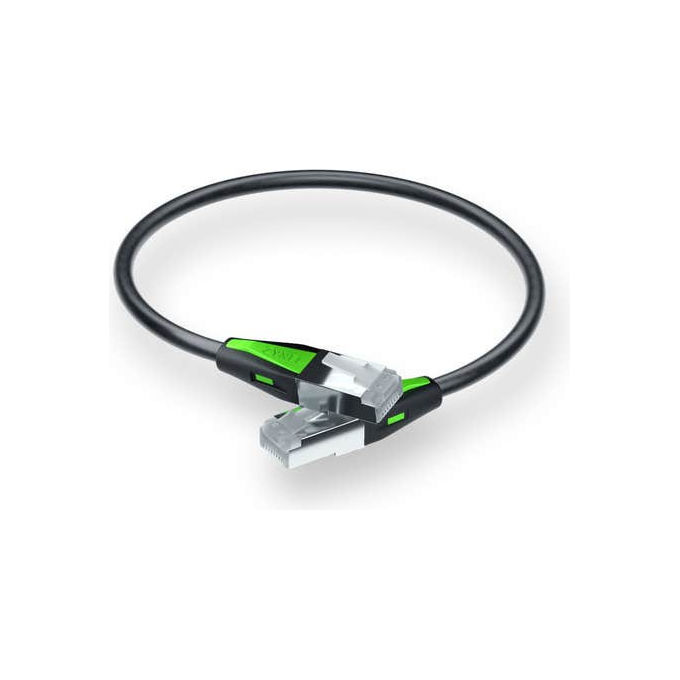 Zyxel, Cavo Ethernet Cat6A, 0.18 m, Nero