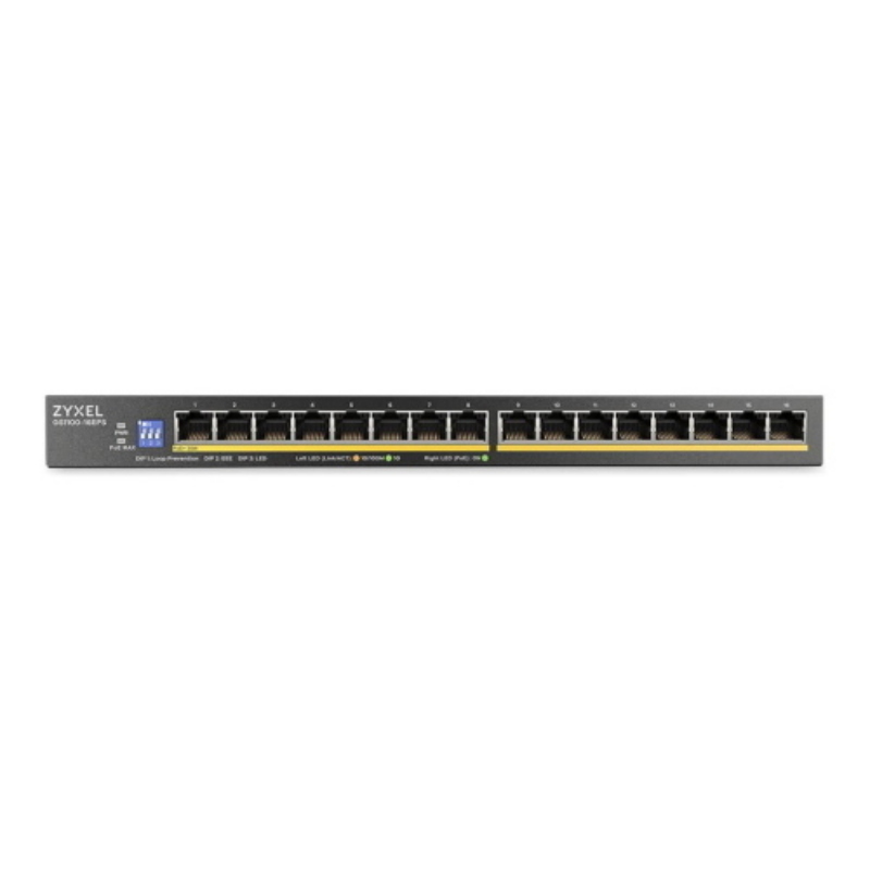Zyxel gs1100-16eps 16-port gigabit unmanaged dip switch