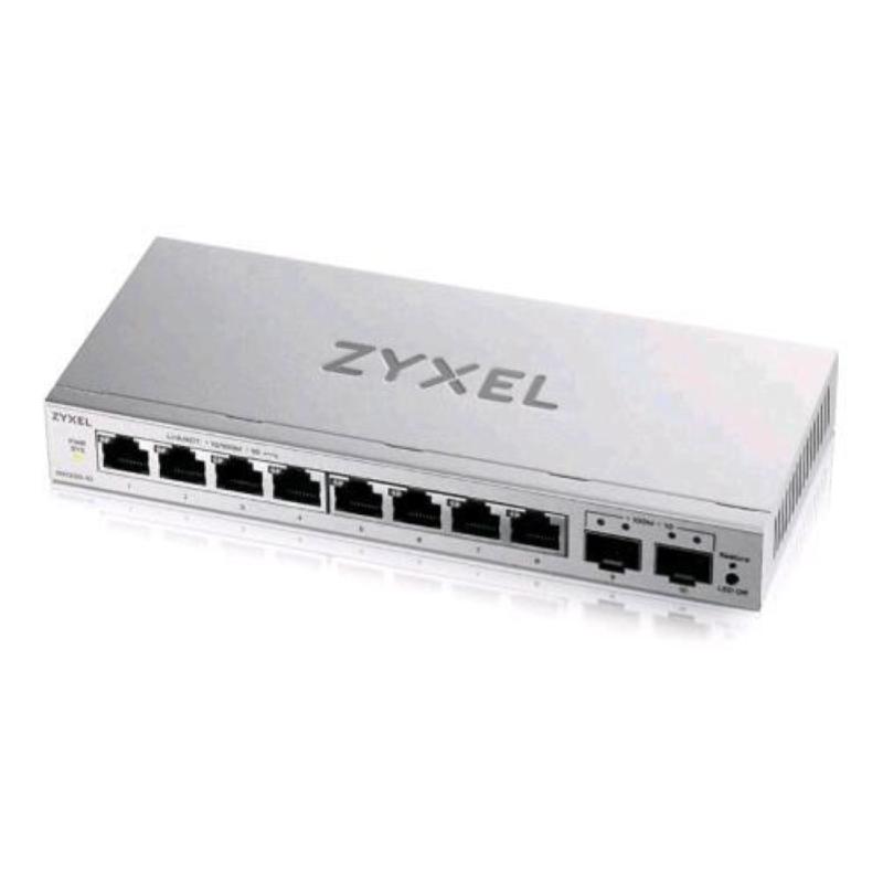 Zyxel gs1200-10v3-eu0101f switch gestito l2 - 8 porte 10/100/1000 + 2 x gigabit sfp desktop grigio