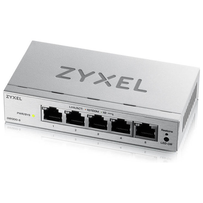 Zyxel GS1200-5V3 Switch Gestito L2 Gigabit Ethernet Desktop Grigio
