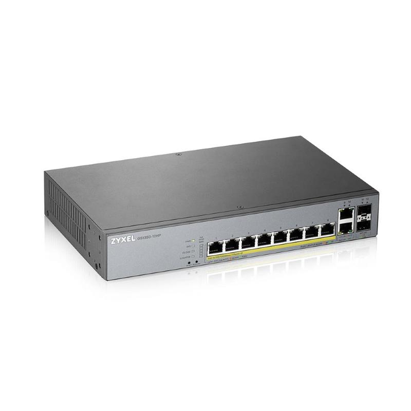 Zyxel gs1350-12hp-eu0101f switch di rete gestito l2 gigabit ethernet 10-100-1000 grigio supporto power over ethernet Zyxel gs1350-12hp-eu0101f switch di rete gestito l2 gigabit ethernet 10-100-1000 grigio supporto power over ethernet