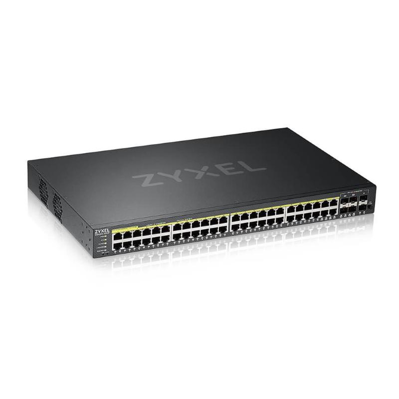 Zyxel gs2220-50hp-eu0101f switch gestito l2 44 x 10/100/1000 (poe+) + 4 x combo gigabit sfp + 2 x gigabit sfp poe+ (375 w) montabile su rack Zyxel gs2220-50hp-eu0101f switch gestito l2 44 x 10/100/1000 (poe+) + 4 x combo gigabit sfp + 2 x gigabit sfp poe+ (375 w) montabile su rack
