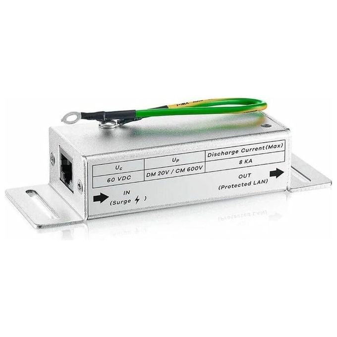 Zyxel protezione da sovratensione ethernet SURGEPRO-GE-ZZ0101F Gigabit 1 Gbps compatibile PoE++ RJ45 installazione in linea SurgePro-GE