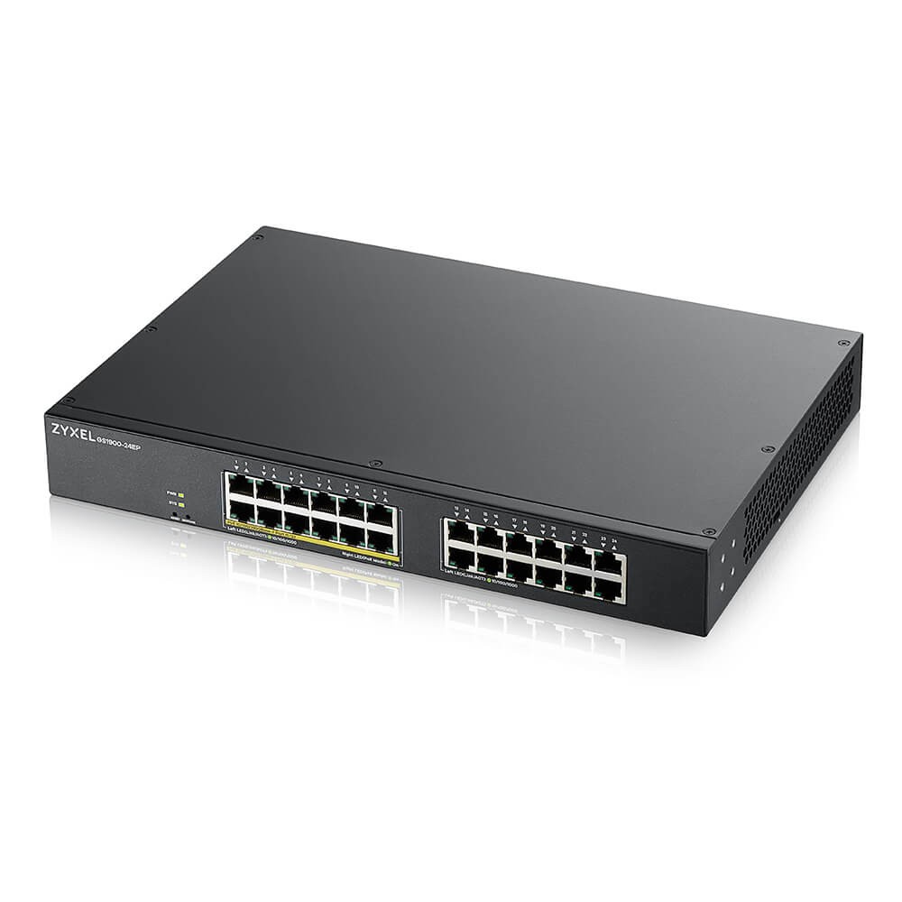Zyxel Switch Managed 24 Porte Gigabit Di Cui 12 Poe Supporto Ipv6 Vlan Rack