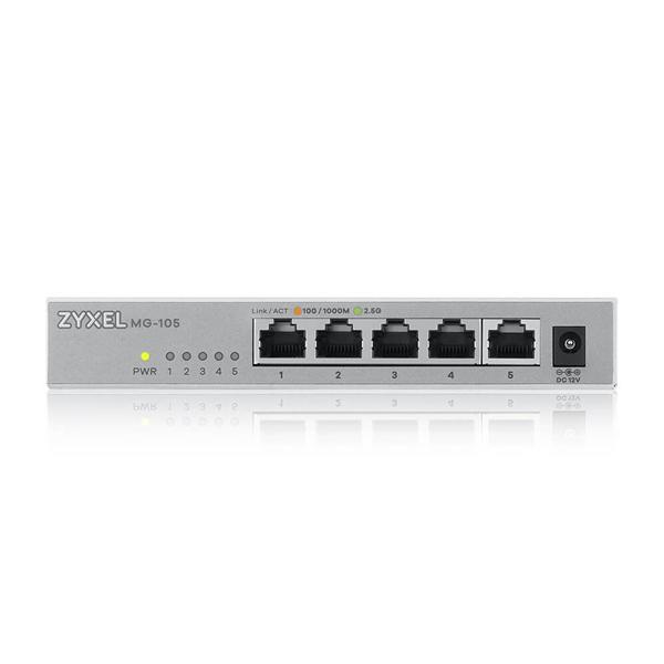 Zyxel Unmanaged 5 Porte 2.5GBE 1 Porta 10GBE Sfp+ Desktop XMG-105-ZZ0101F Zyxel Unmanaged 5 Porte 2.5GBE 1 Porta 10GBE Sfp+ Desktop XMG-105-ZZ0101F