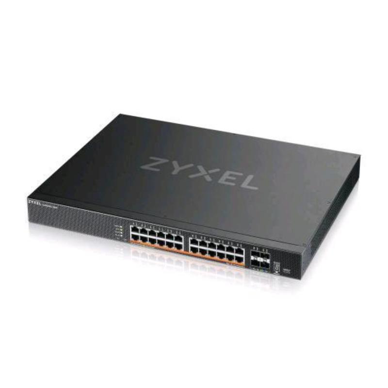 Zyxel xmg2230-28hp-zz0101f switch gestito l3 - 24 porte 2.5 mgigabit poe (poe max 700 w) 4 porte 10gbe sfp+ montabile su rack